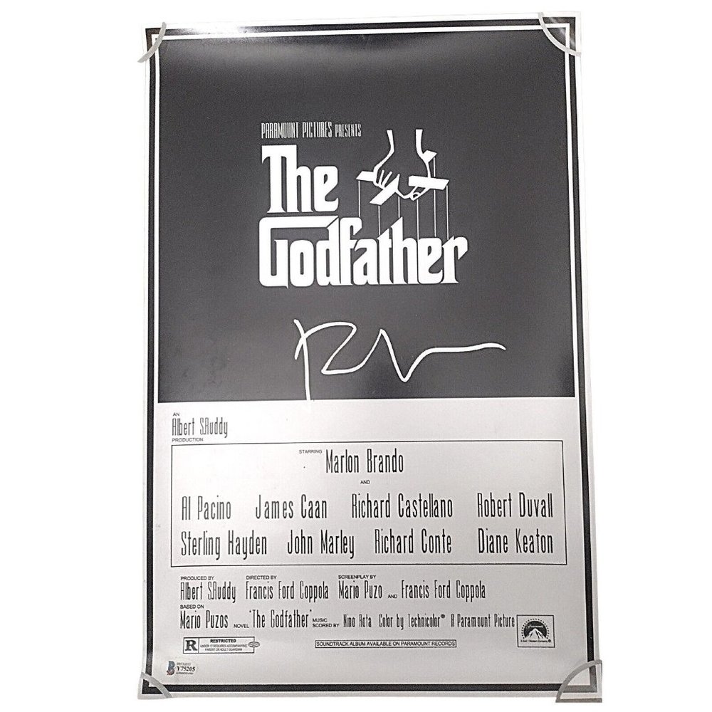 Francis Ford Coppola Signed The Godfather 12x18 Poster Beckett Proof Autograph